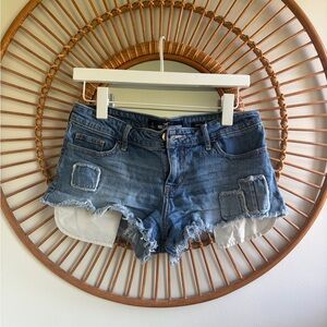 Hollister Y2K style short shorts with frayed edge